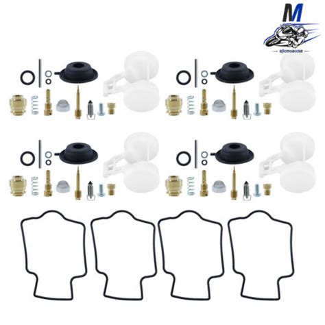 4X FOR KAWASAKI Zx6R Zx600 ZZR600 Carburetor Repair Kit Diaphragm Float