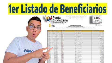 Atención Está Incluido en el 1er Listado de Beneficiarios de la