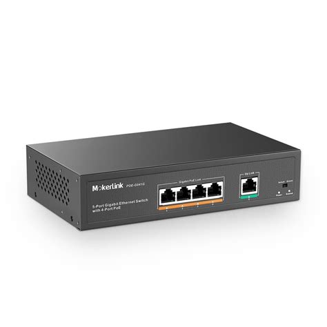 Port Gigabit Poe Switch With Poe Ports Mbps W Ieee Af At