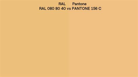 Ral Ral 080 80 40 Vs Pantone 156 C Side By Side Comparison