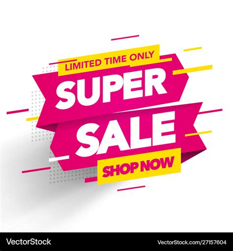 Super sale banner template design Royalty Free Vector Image