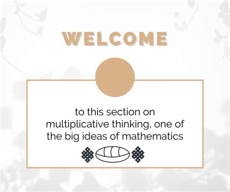 Multiplicative Thinking Mathematical Association Of Western Australia