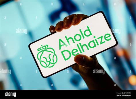 In This Photo Illustration The Ahold Delhaize Logo Is Displayed On A