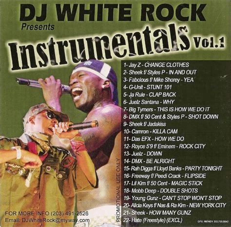 Dj White Rock Instrumentals Vol 1 Hip Hop Randb Ebay