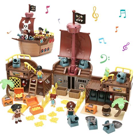 JoyStone Pirate Boat Toy, Creative Building Set, Birthday Gift for Kids ...