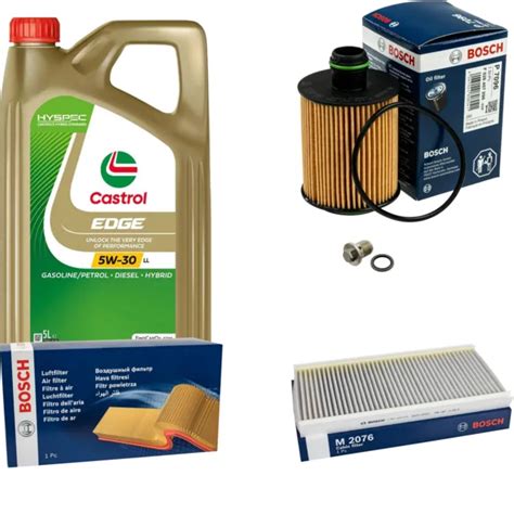 BOSCH INSPECTION SET 5 L Castrol Edge 5W 30 Ll Pour Saab 9 3 Combi 1 9