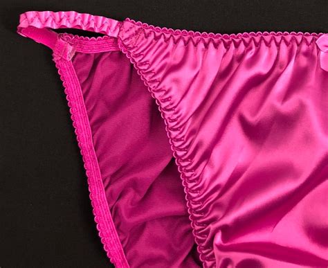 Satin String Bikini Panty Magenta Hot Pink Etsy
