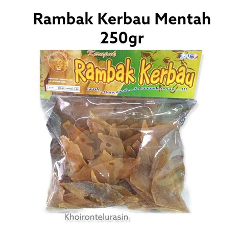 Jual Kerupuk Kulit Kerbau Krecek Rambak Kerbau Mentah Gr Shopee