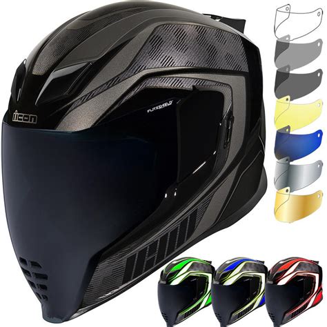 Icon Airflite Raceflite Motorcycle Helmet Visor Full Face Helmets