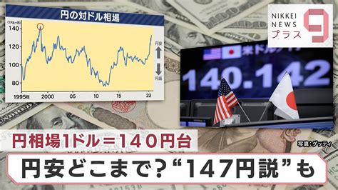 円相場1ドル＝140円台 円安どこまで？”147円説”も【日経プラス9】（2022年9月2日） Youtube