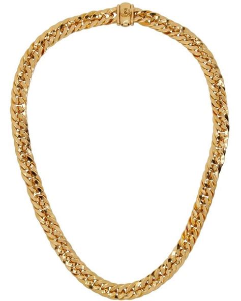 Emanuele Bicocchi Ssense Exclusive Herringbone Necklace In Gold