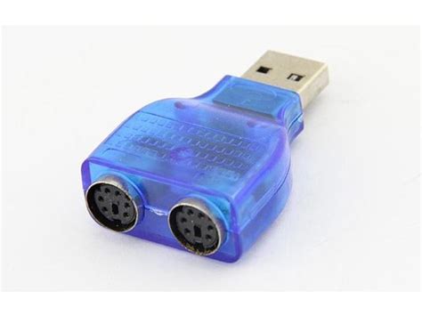 2PCS X USB Male to 2 Dual PS2 Female converter Connecter Adapter, USB ...