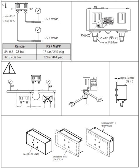 Danfoss KP Series Pressure Switch Installation Guide