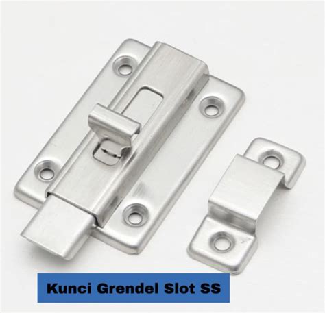 Kunci Pintu Jendela Grendel Stainless Slot Lebar Kamar Mandi Selot