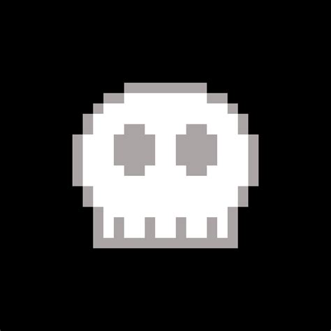 Pixel Art Explosive Skull