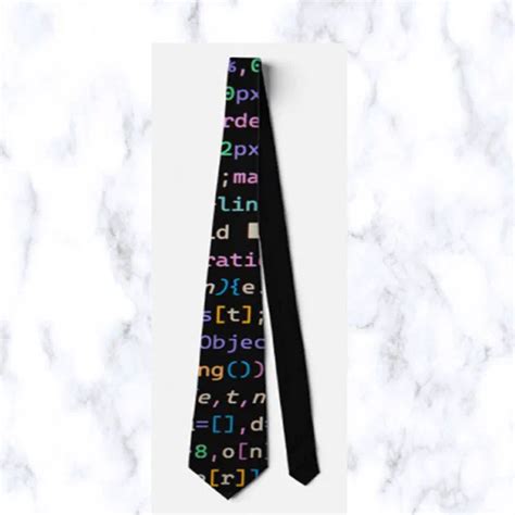 Computer Code Neck Tie Zazzle