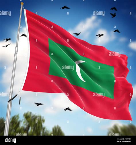 Maldives Country Flag Hi Res Stock Photography And Images Alamy