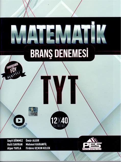 PES Yayınları TYT Matematik 12 x 40 Branş Denemesi Yardımcı Ders