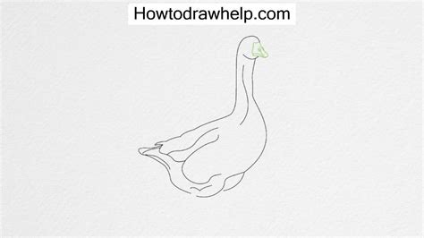 How To Draw A Goose Step By Step For Kids Youtube