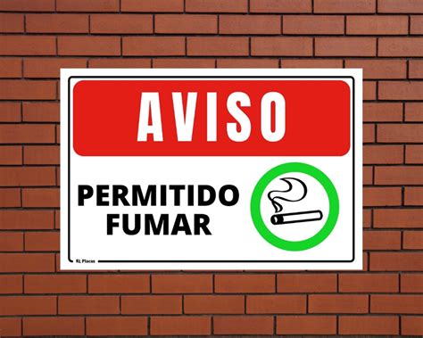 Placa Aviso Permitido Fumar X Cm Elo Produtos Especiais