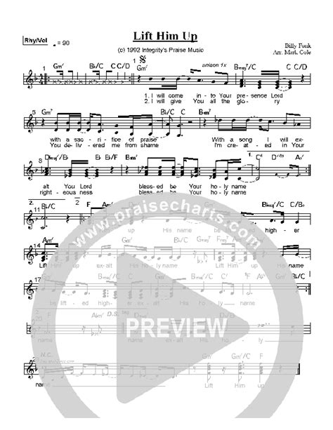 Lift Him Up Sheet Music PDF (Ron Kenoly) - PraiseCharts