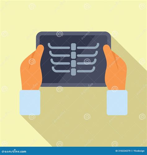 Chest Xray Line Icon Vector Illustration Cartoondealer