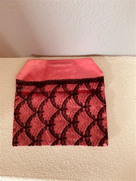Shocking Pink Satin And Black Lace Lingerie Bag Schiaparelli Etsy