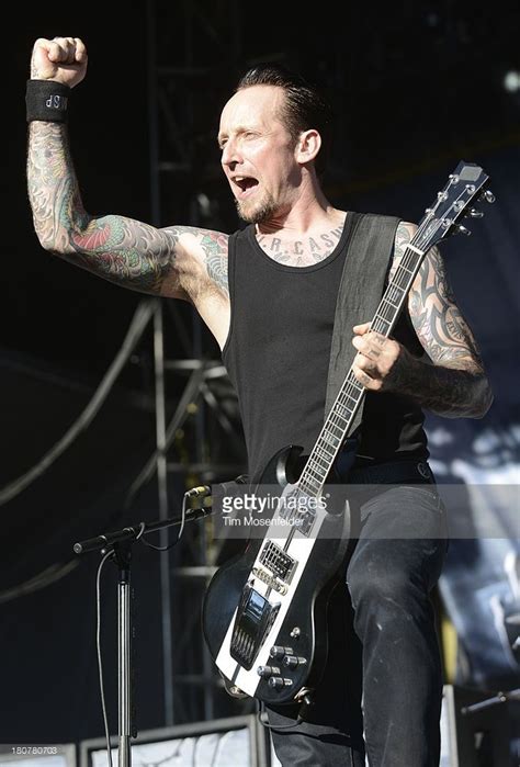 Michael Poulsen Of Volbeat Performs As Part Of The Aftershock Music