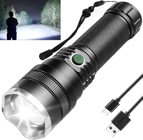 Led Rechargeable Flashlights High Lumens Lumen Super Bright