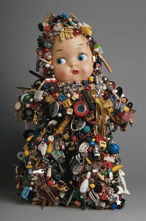 Mixed Media Sculpture with Recycled Materials | Assemblage art dolls ...