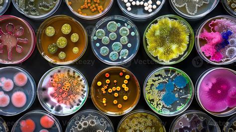 colorful microbiology samples bacteria culture