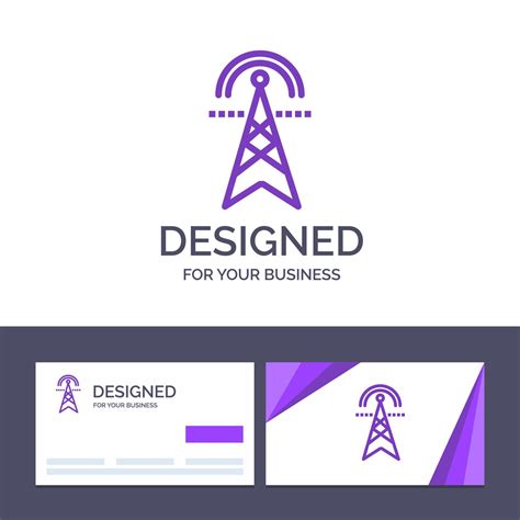 Creative Business Card and Logo template Electric Tower Electricity Power Tower Computing Vector ...