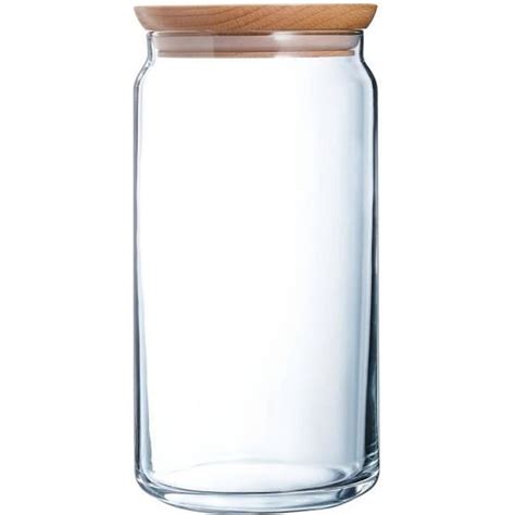 Bocal En Verre Couvercle En Bois L Pure Jar Wood Luminarc