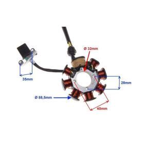 Iskrownik Stator 4T 150cc 8 Cewek Shineray XY150 17