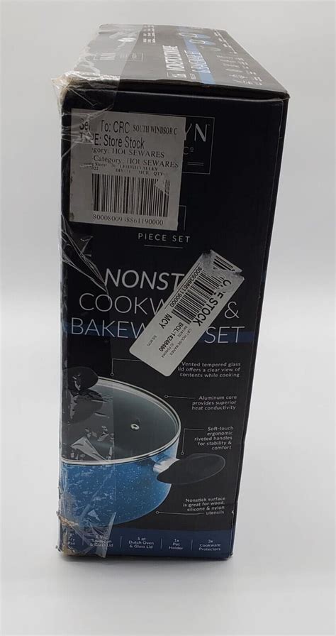 Bklyn Steel Co Venus Nonstick Aluminum 16 Pc Cookware Set Ebay