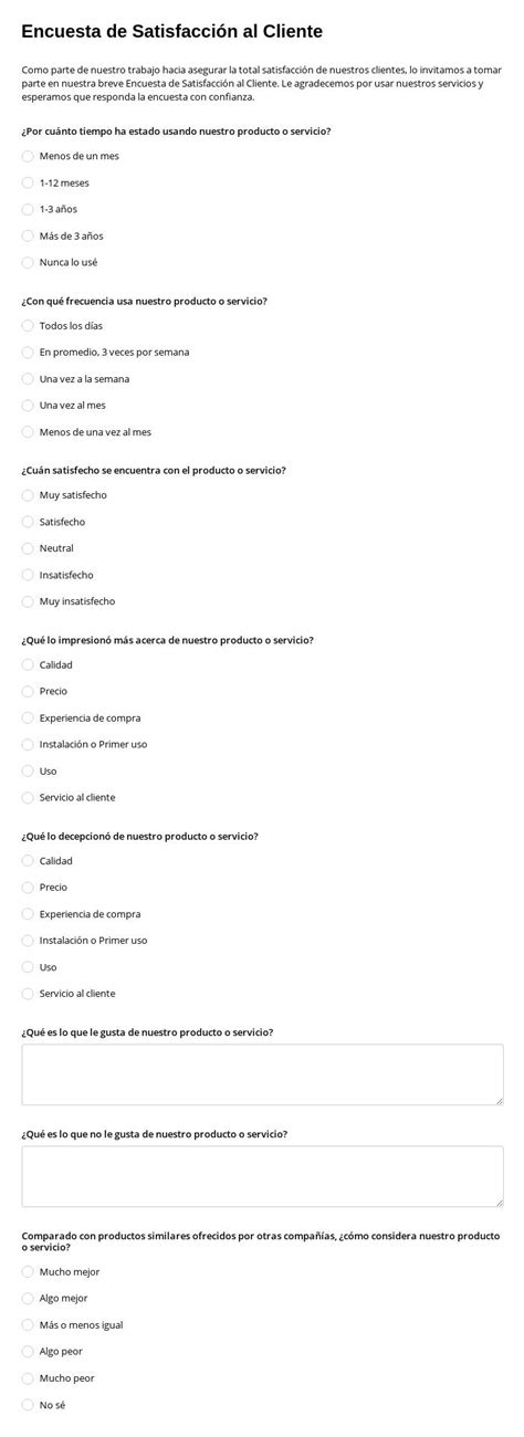 Plantilla De Encuesta De Seguridad En El Trabajo