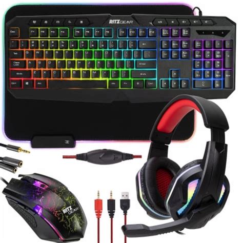 Ritz Gaming PC Bundle, 4-in-1 LED Gaming PC Kit with Keyboard, Mouse ...