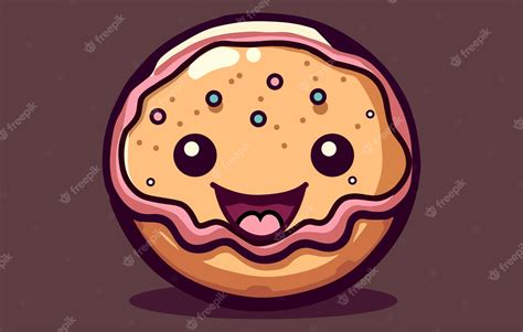 Premium Vector Floating Melted Doughnut Cartoon Vector Icon Illustration Food Object Icon