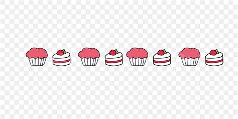 Hand Drawn Divider PNG Image Cake Divider Line Hand Drawn Illustration