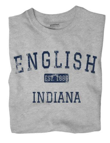 English Indiana In T Shirt Est Ebay