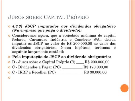 PPT Juros sobre Capital Próprio PowerPoint Presentation free