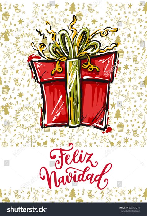 Feliz Navidad Holidays Greeting Card Spanish Stock Vector (Royalty Free ...