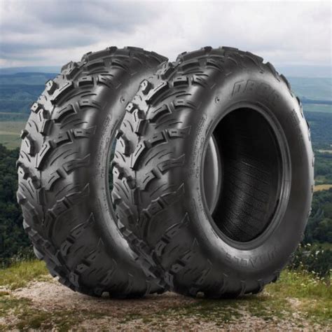 Set Of 2 OBOR 25x8 12 ATV MUD Tires 25x8 00x12 UTV Tyres 6Ply Heavy