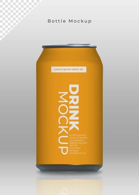 Premium PSD | Orange bottle mockup