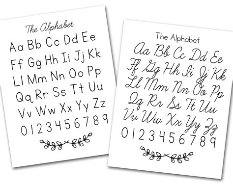 Print & Cursive Alphabet Desk Chart and Poster - Etsy Canada