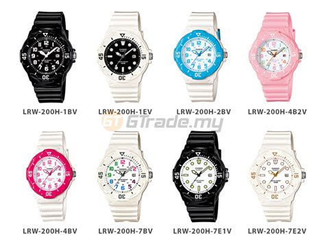 CASIO LRW-200H LADIES WOMEN & KIDS ANALOG WATCH Series Young Colorful ...