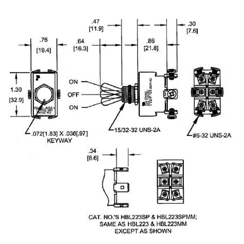 Hubbell HBL223 1-1/2 Hp 20 Amp 125 VAC DPDT Toggle Switch | Independent Electric