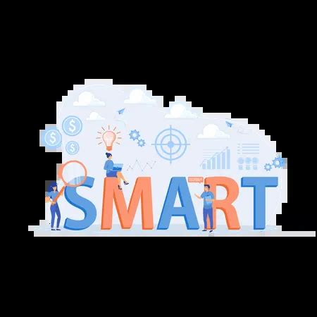 Best Smart Objectives Illustration download in PNG & Vector format