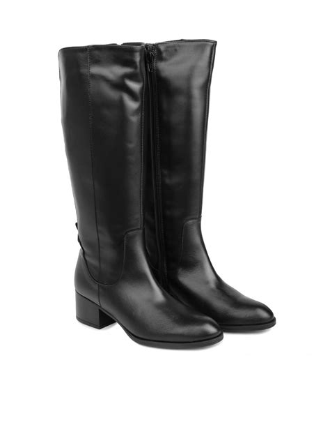 Wonders Botas Altas Piel Negras PERA LIMONERA