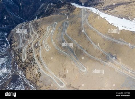 aerial view   rough road stock photo alamy